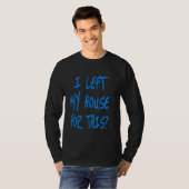私の家離れに来る為に – 青い文字 Tシャツ (正面フル)