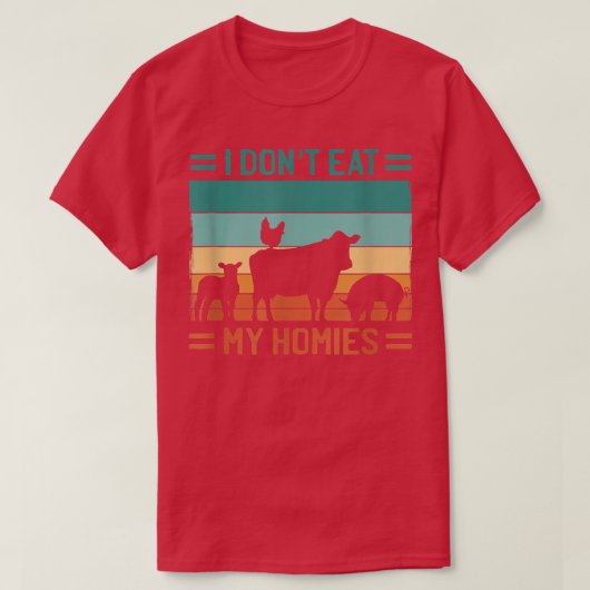 私の家食べのビーガン Tシャツ (デザイン正面)