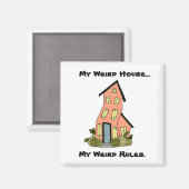 私の家、私のルール磁石 マグネット (正面/裏面)