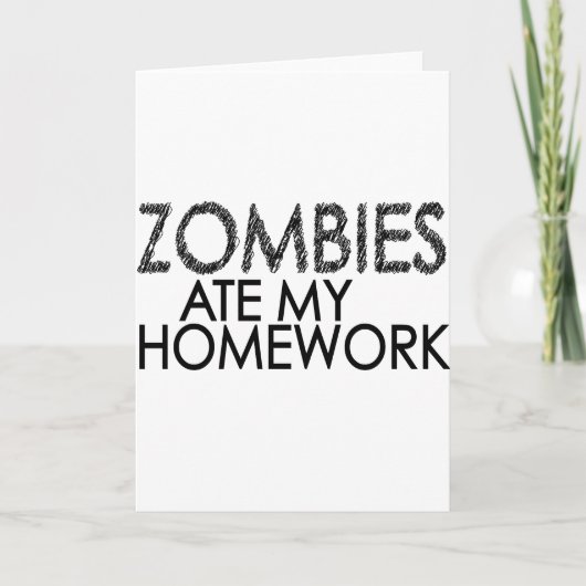 私の宿題でゾンビ カード (正面)