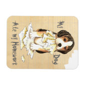 私の宿題食べが痛い マグネット (横)