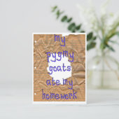 私の宿題食べに熱い ポストカード (スタンド正面)