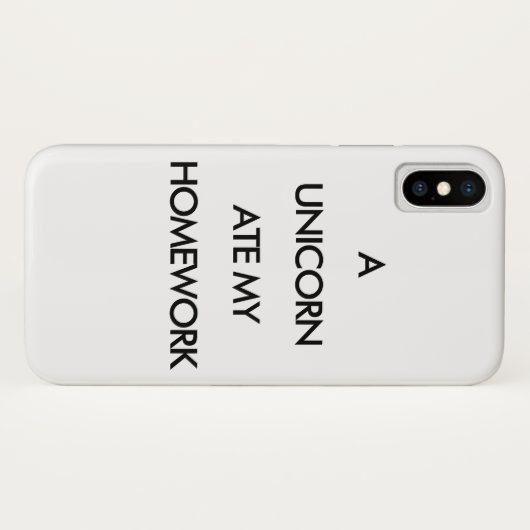 私の宿題食べのiPhoneケースのユニコーン Case-Mate iPhoneケース (裏面(横))
