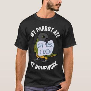 私の宿題食べはセネガルのオウムだ Tシャツ