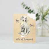 私の宿題食べを変える ポストカード (スタンド正面)