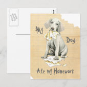 私の宿題食べを変える ポストカード (正面/裏面)