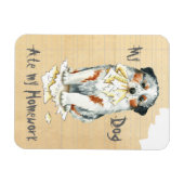 私の宿題食べを楽しみたい マグネット (横)