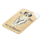 私の宿題食べを楽しみたい マグネット (左側)