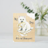 私の宿題食べを見る ポストカード (スタンド正面)