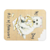 私の宿題食べを見る マグネット (横)