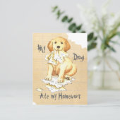 私の宿題食べ金 ポストカード (スタンド正面)