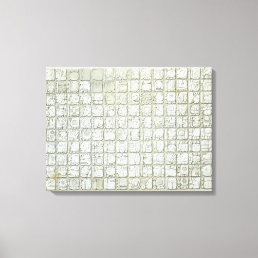 私の寺書からの表意文字の額 キャンバスプリント (正面)