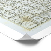 私の寺書からの表意文字の額 ポスター (角)