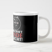 私の対話意欲は今尽きました! ジャンボコーヒーマグカップ (右)