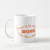 私の専有物が居眠りのためのボスのあること素晴らしい時間! コーヒーマグカップ (左)