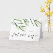 私の将来の妻の結婚式の日カードに緑 カード (黄色い花)