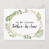 私の将来の義理の父ポストカードの緑の葉 ポストカード (正面)