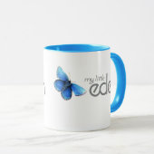 私の小さいエデンの青い蝶マグ マグカップ (正面右)