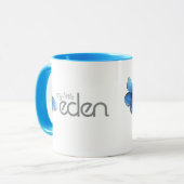 私の小さいエデンの青い蝶マグ マグカップ (正面左)