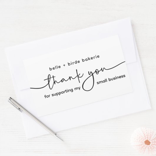 私の小さいサイズをサポートしてくれてありがとう 長方形シール (封筒)