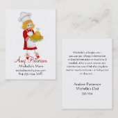 私の小さいシェフの調理師のお母さんカード コーリングカード (正面/裏面)