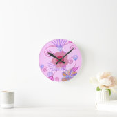 私の小さいプリンセスI愛XOXO ラウンド壁時計 (ホーム)