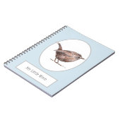 「私の小さいミソサザイ」の鳥の螺線形ノート ノートブック (左側)