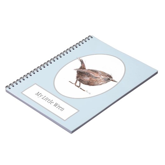 「私の小さいミソサザイ」の鳥の螺線形ノート ノートブック (左側)