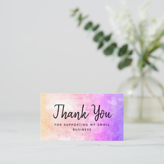 私の小さい子を支えてくれてありがとう 名刺 (スタンド正面)