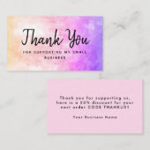 私の小さい子を支えてくれてありがとう 名刺 (正面/裏面)