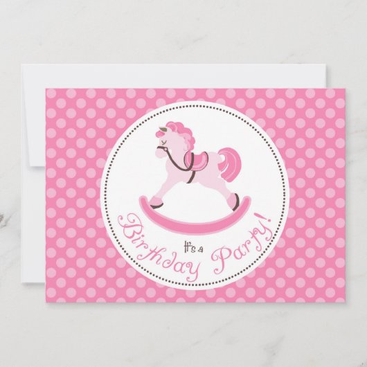 私の小さい子馬の招待状の写真カード1 招待状 (正面)