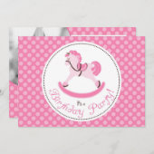 私の小さい子馬の招待状の写真カード3 招待状 (正面/裏面)