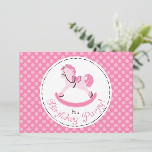 私の小さい子馬の招待状の写真カード5 招待状 (スタンド正面)