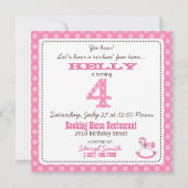 私の小さい子馬の招待状の正方形4 招待状 (裏面)