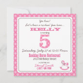 私の小さい子馬の招待状の正方形5 招待状 (裏面)