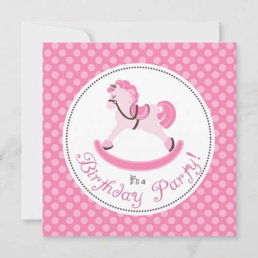 私の小さい子馬の招待状の正方形5 招待状 (正面)