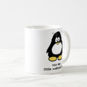 "私の小さいWebbed足"にペンギンのマグ接吻して下さい コーヒーマグカップ (正面右)