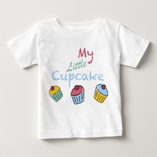 私の小さなカップケーキ幼児のTシャツ ベビーTシャツ (正面)