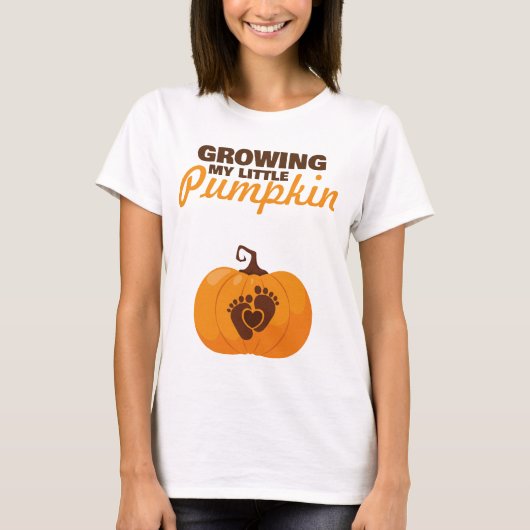 私の小さなカボチャの母を成長秋ハロウィーン Tシャツ (正面)