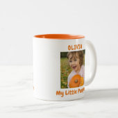 私の小さなカボチャ写真 ツートーンマグカップ (正面右)