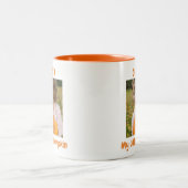 私の小さなカボチャ写真 ツートーンマグカップ (中央)