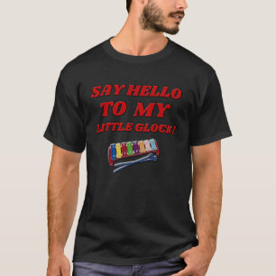 私の小さなガキに挨拶おもしろい Tシャツ