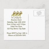 私の小さなサル/写真 インビテーションポストカード (裏面)