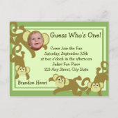 私の小さなサル/写真 インビテーションポストカード (正面)