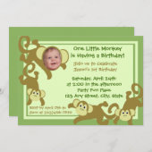 私の小さなサル 招待状 (正面/裏面)