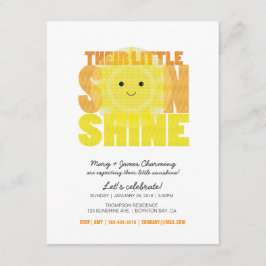 私の小さなサンシャイン・ベビー・シャワーの招待 招待状
