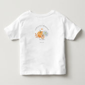 私の小さなパンプキン 1歳の誕生日 花の水彩 トドラーTシャツ (裏面)