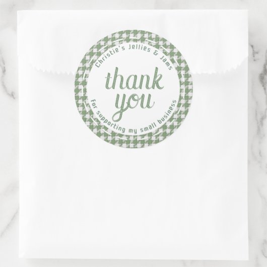 私の小さなビジネスのギンガムをサポートしてくれてありがとう ラウンドシール (バッグ)