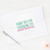 私の小さなビジネスのステッカーをサポートしてくれてありがとう ラウンドシール (封筒)