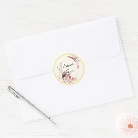 私の小さなビジネスのステッカーをサポートしてくれてありがとう ラウンドシール (封筒)